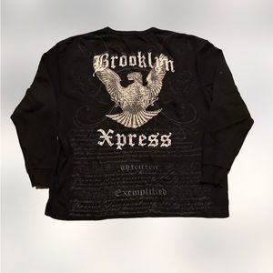 Vintage aop longsleeve thermal Brooklyn express mens 4XL
